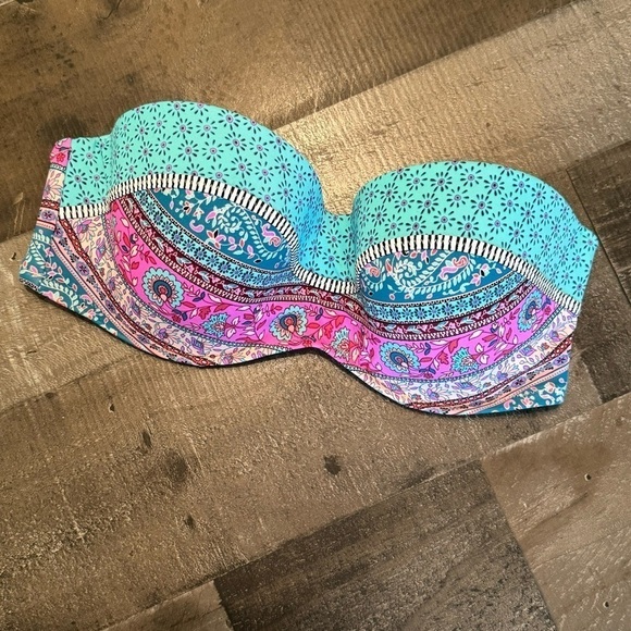 NWOT Shade & Shore Push-Up Padding Bikini Top 34D - Picture 8 of 8